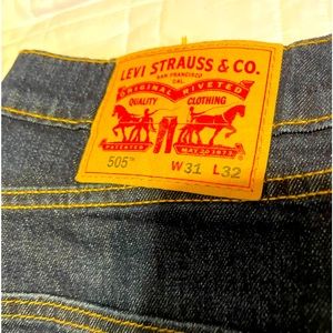 Levi’s 505 denim jeans. Size 31 x 32